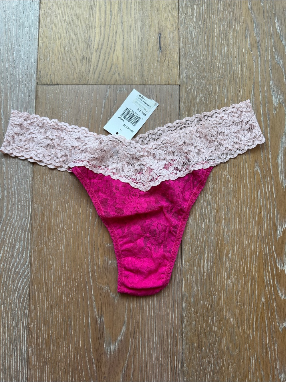 Hanky Panky Pink and Light Pink Lace-Trim Kids Thong